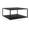 thumbnail image 4 of vidaXL Coffee Table Black 80x80x35 cm Tempered Glass, 4 of 4