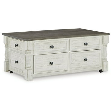 Signature Design by Ashley Casual Havalance Lift-Top Coffee Table, White/Gray