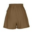 thumbnail image 5 of FAIWAD Linen Shorts for Women Dressy Casual Summer High Waisted Rolled Hem Shorts Loose Athletic Workout Beach Pants, 5 of 9