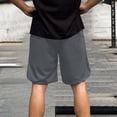 thumbnail image 2 of YLSDY Athletic Short Pants for Mens Solid Plus Size Breathable Basketball Short with Pockets Lightweight Drawstring Running Shorts Dark Gray XXXL, 2 of 6