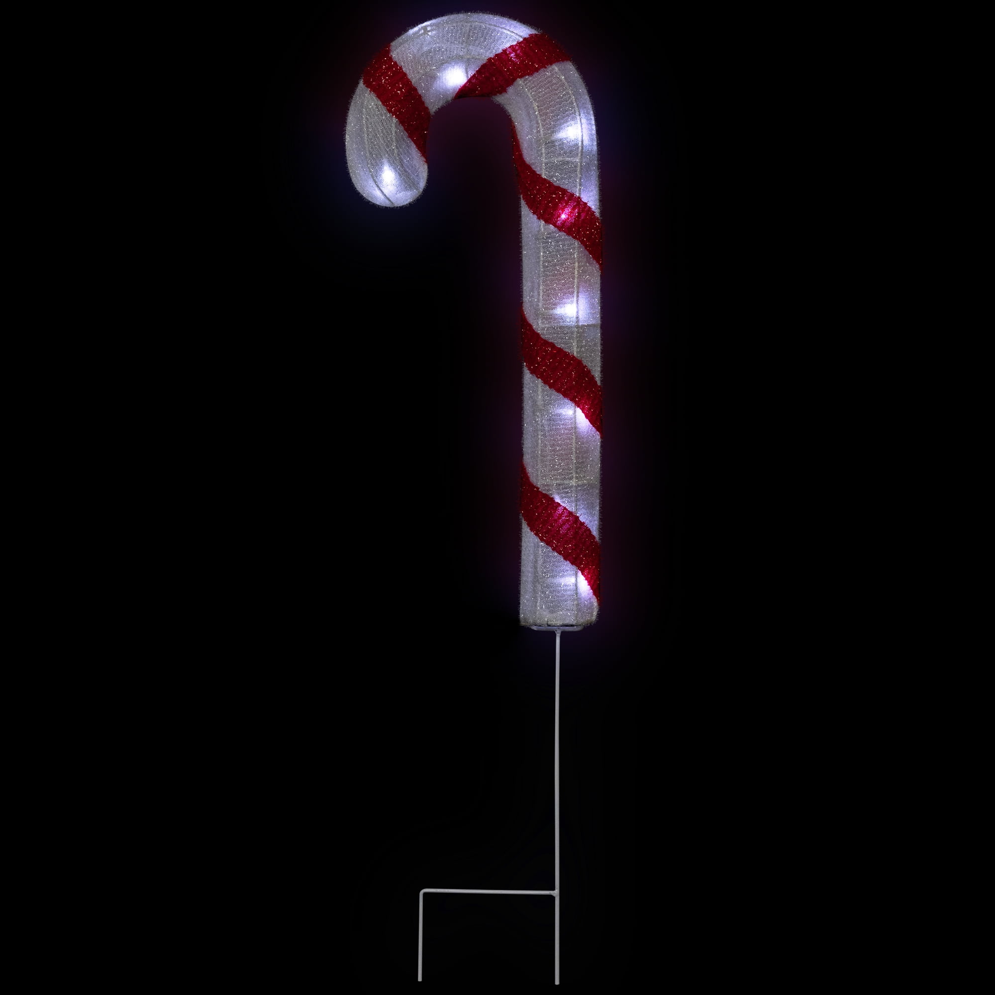 Lighted Candy Cane Christmas Pathway Lawn Stakes - 20" - Set of 3