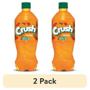 (2 pack) Crush Caffeine Free Orange Soda Pop, 20 fl oz, Bottle