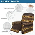 thumbnail image 4 of SCRAWLGOD Recliner Chair Covers Stretch Reclining Cover for Recliner Chair Washable 1 Seat Chair Covers for Reclining Chairs with Elastic Band for Dogs Pets, Sunflower Butterfly Leopard Print Brown, 4 of 7