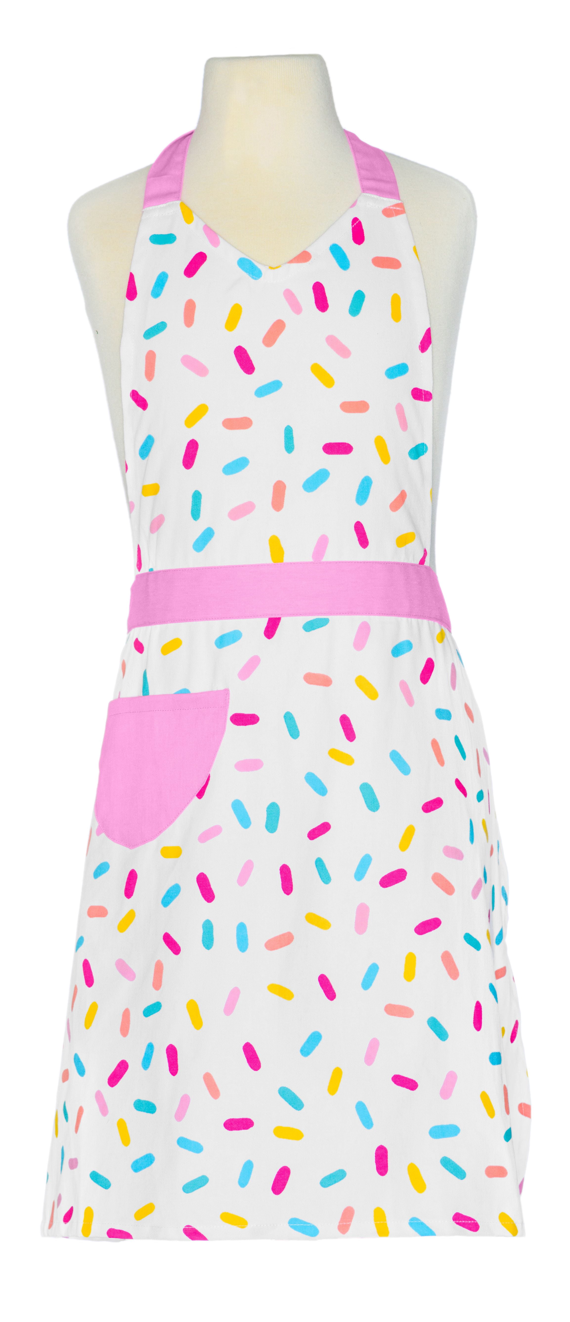 Handstand Kitchen Mother and Daughter 100% Cotton Pretty Print Apron Set - Sprinkles