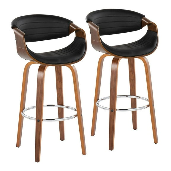 LumiSource Symphony Fixed Height Barstool - Set Of 2