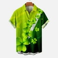 thumbnail image 1 of EGNMCR T-shirts pour Hommes Chemise Décontractée à Boutons Imprimé Saint-Patrick avec Poche Chemise à Manches Courtes, 1 of 5
