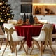 thumbnail image 3 of Christmas Red Bow Chair Cover with Backrest Straps, Decorative Chair Slipcover for Holiday Party Wedding Banquet Dining Room Decorations, Festive Event Chair Back Cover, 3 of 8