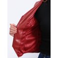 thumbnail image 5 of DARING DIVA Women's Faux Leather Waistcoat V Neck Zipper Motorcycle Vest M Red, 5 of 5