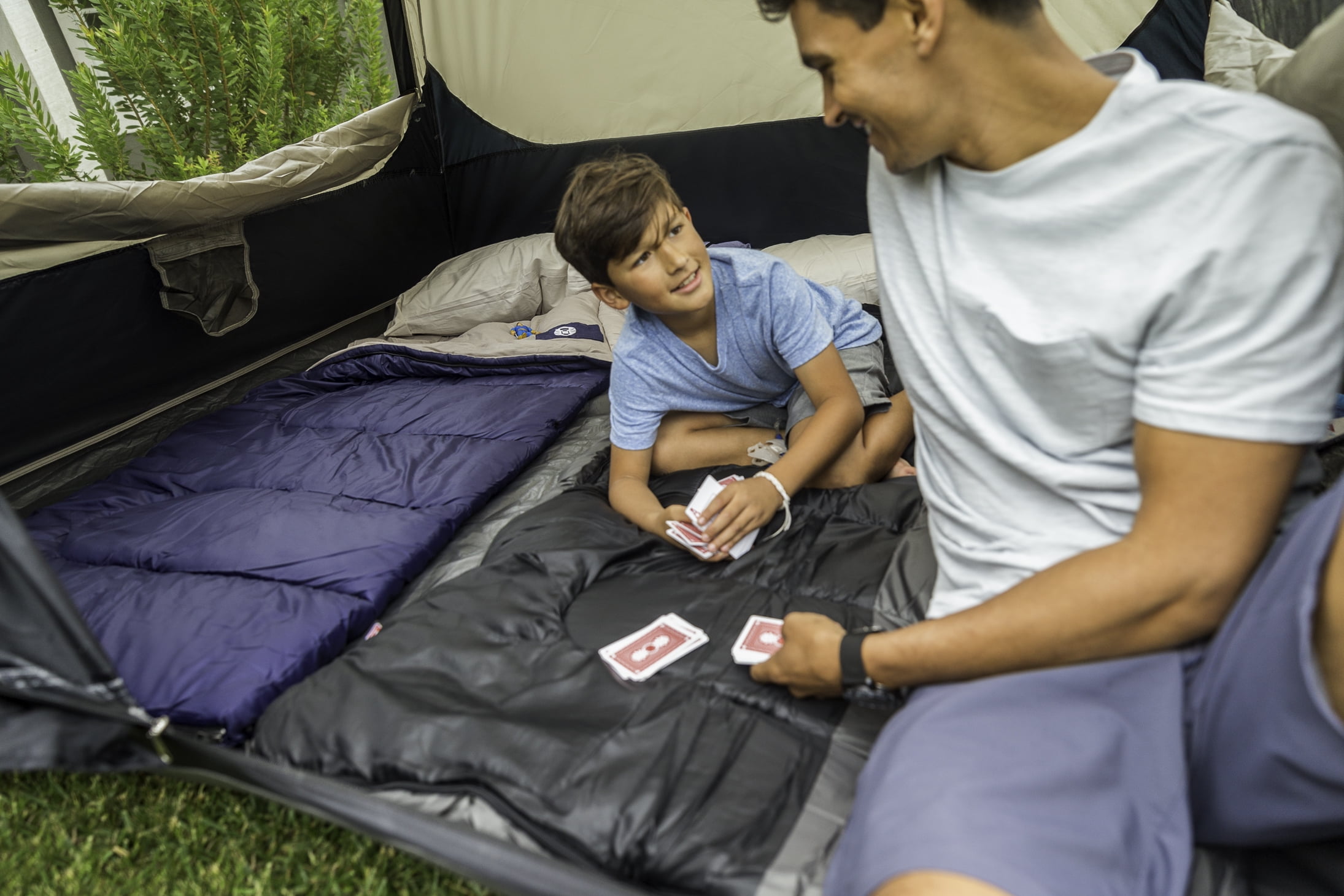 Coleman 50° F Rectangle Adult Sleeping Bag, Red