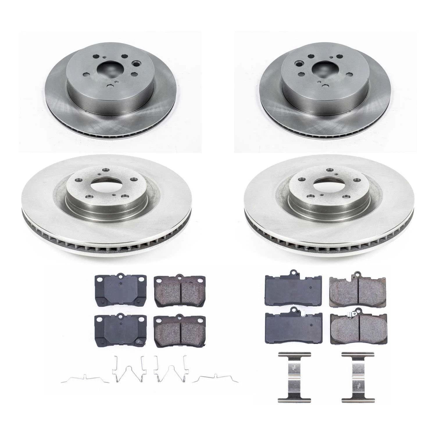 Power Stop Front and Rear Stock Replacement Brake Pad and Rotor Kit KOE6354