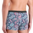 thumbnail image 4 of Men's Boxer Briefs, Blue Pink Paisley Soft Comfy Mens Underwear Boxer Briefs Breathable With Widen Waist, 4 of 7