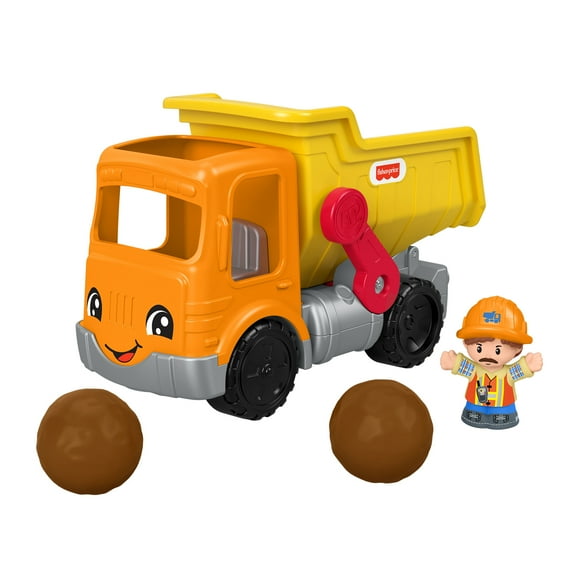 Fisher-Price Little People Work Together Dump Truck Toddler Construction Toy with Music