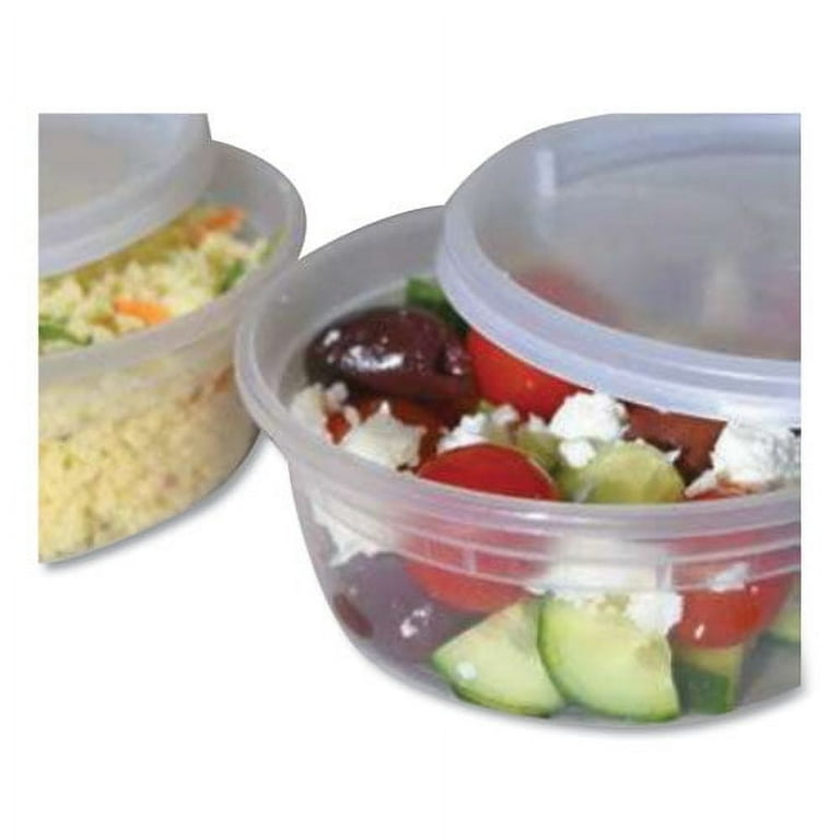 Plastic Deli Container with Lid, 8 oz, Clear, Plastic, 240/Carton Plastic Deli Container with Lid, 8 oz, Clear, Plastic, 240/Carton