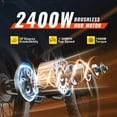 thumbnail image 2 of 2400W Ridingtimes GT73 Electric Motorbike 18.2AH*2 Electric BIKE UL2849 with 25" tires digital screen Carbon Steel,BLACK, 2 of 8