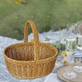 thumbnail image 1 of Cesta de almacenamiento tejida Cesta de picnic Cesta de servicio Cesta portátil L Cola Cesta tejida, 1 of 8