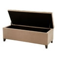 thumbnail image 2 of Storage Bench,Modern Storage Ottoman Bench with Wooden Legs and Large Storage Space,Tufted Fabric Storage Ottoman Bench for Living Room Bedroom Entryway,Brown, 2 of 4