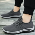 thumbnail image 3 of XIMIN Men Women's Mesh Slip on Sneakers Solid Color Lightweight Breathable Wide Width Walking Shoes Nursing Casual Gym Workout Tennis Footwear (8, Grey), 3 of 4