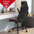 thumbnail image 6 of PC Gaming Chair Racing Office Chair Ergonomic Desk Chair Massage Executive PU Leather Computer Chair with Lumbar Support Armrest Headrest Task Rolling Swivel Chair for Women Adults(Red), 6 of 7