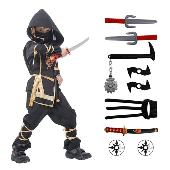 Disfraz de Halloween Xplanet Ninja para niños con accesorios
