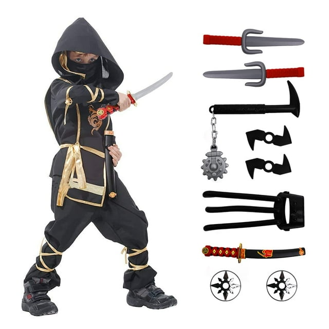 Disfraz de Halloween Xplanet Ninja para niños con accesorios