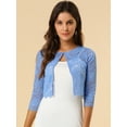 thumbnail image 2 of INSPIRE CHIC Cardigan Court en Dentelle Florale pour Femmes, 2 of 6
