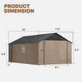 thumbnail image 2 of Clouddwell 12 x 20 FT Shed Outdoor Storage Shed with Double Hinged Large Door, Large Metal Storage Cabinet for Car Storage, Pool Storage, Bike Shed, Garden Tools, Patio Furniture, White, 2 of 4