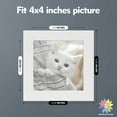thumbnail image 2 of Mat Board Center 4x4 Wood Wall or Tabletop Display Gallery Picture Frames, White, Pack of 3, 2 of 8