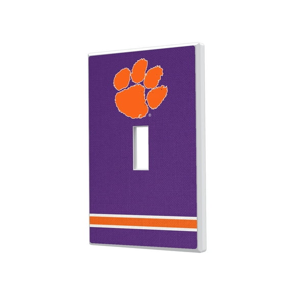 Clemson Tigers Stripe Design Single Toggle Light Switch Plate
