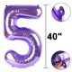 thumbnail image 4 of Globo digital Kelfuoya, 40 cm, color morado, número 50, para decoración de fiestas, 4 of 6