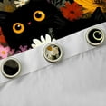 thumbnail image 4 of Feelyou Kawaii Black Kitten Black Out Curtains, Rustic Groovy Flower Curtains Pack of 2 (42x63 Each), Cute Cartoon Animal Bedroom Curtains, Blackout Curtains Room Decor, 4 of 6