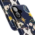 thumbnail image 2 of Whimsical Cat Phone Case, Cats Doing Silly Things with Stars and Moons, Artistic Protective Case for iPhone 17 16 15 14 13 12 11, 2 of 6