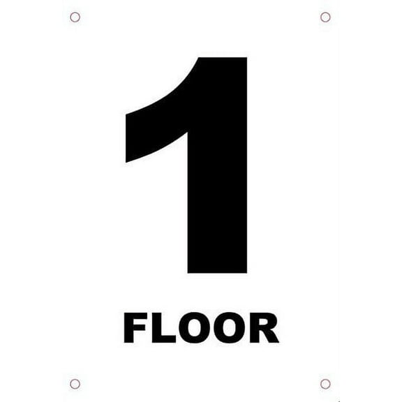 Floor number sign -1 (Aluminum)