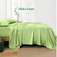 thumbnail image 2 of 1000-Thread-Count 100% Egyptian Cotton Sheet Set Full Size Fits 19-24 Inches Deep Pocket ( Solid, Sage Green ), 2 of 6