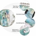 thumbnail image 3 of Turquoise Ombre Dragonfly Bathroom Shower Curtains with 12 Hooks Polyester Waterproof Shower Curtain for Stalls and Bathtubs Abstract Modern Art Gradient Decorative Bathroom Curtain 72x72 Inches, 3 of 9