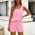 thumbnail image 6 of Posijego Womens 2 Piece Outfits Sports Sets Summer Sleeveless Tank Tops Matching Shorts Set Womens Athletic Lounge Set, 6 of 7