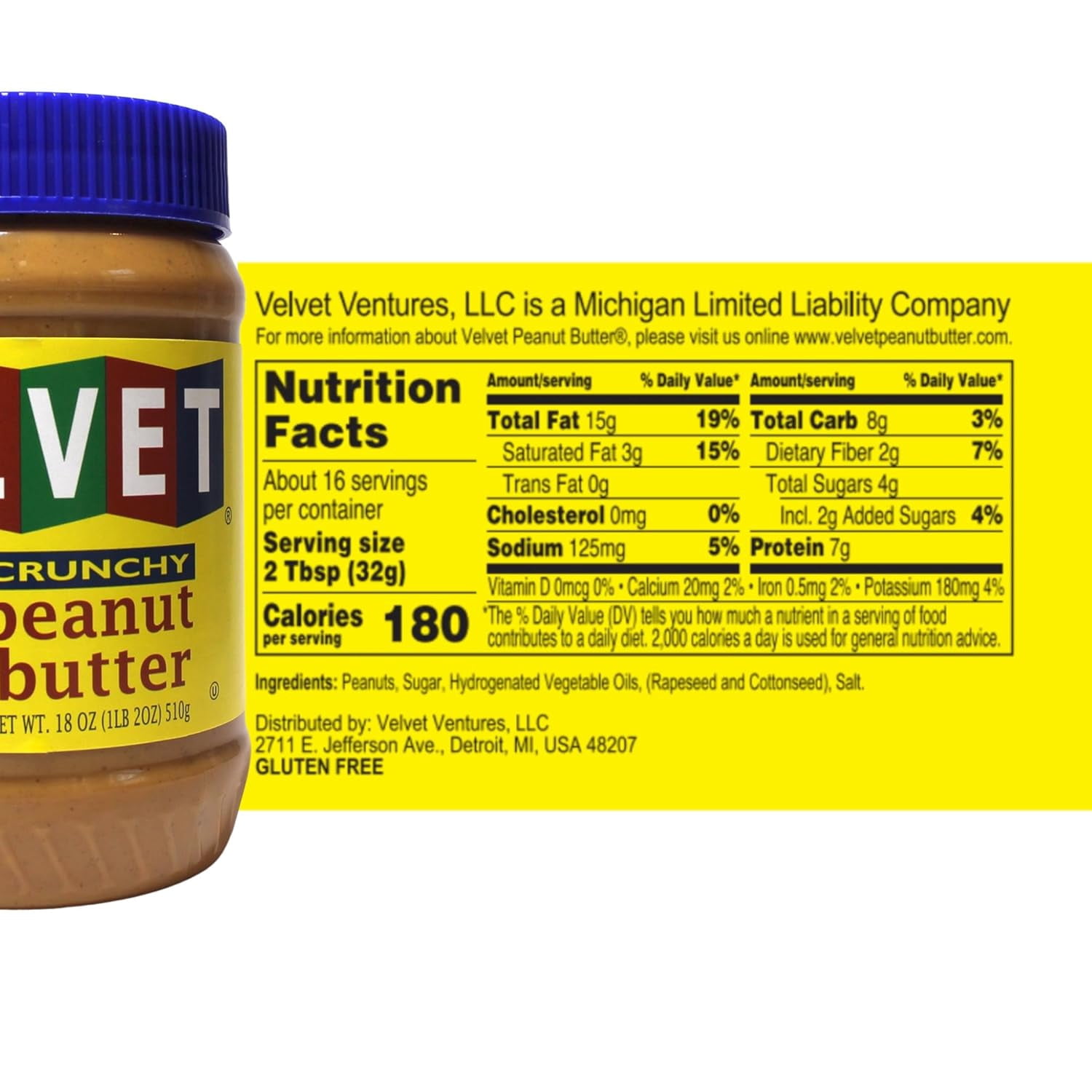 Velvet Peanut Butter Crunchy, 12 Pack