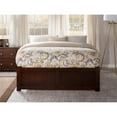 thumbnail image 4 of Leo & Lacey Solid Wood Urban King Storage Platform Bed in Walnut, 4 of 6