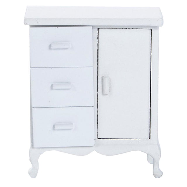Wooden Bookshelf Kit Mini Small Furniture Pretend Play Toy Mini Wooden Cabinet Cupboard Closet Ornaments