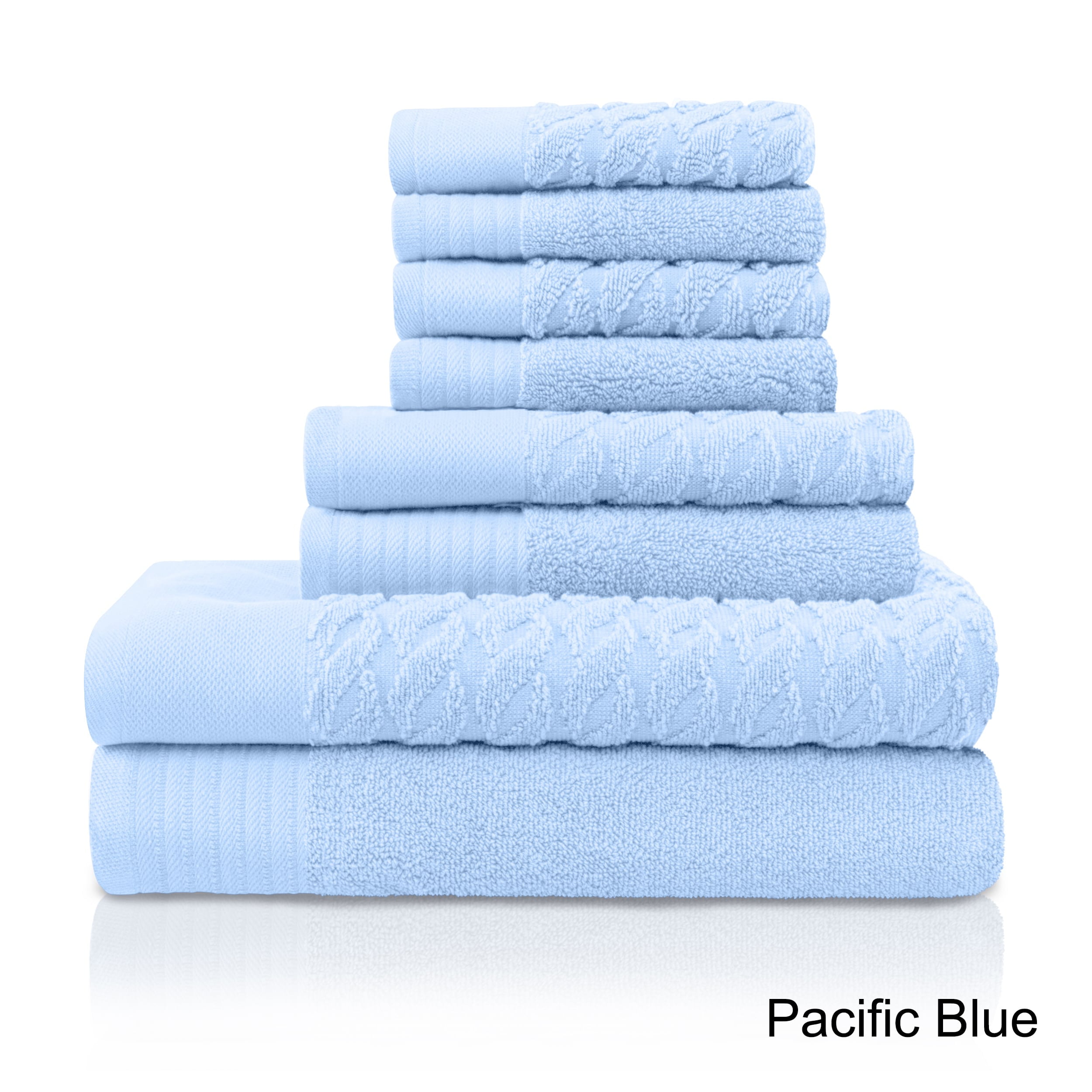 Superior 100 Turkish Cotton Cordage Patterned 8Piece Towel Set