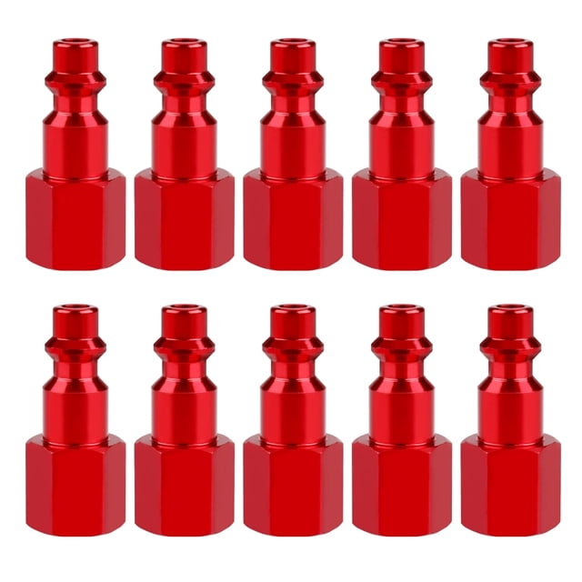 JZROCKER - 10 piezas de acoplador y tapón de aire de 1/4 de pulgada NPT hembra para conectores neumáticos industriales