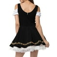 thumbnail image 4 of Trumpet Sleeve Irish Shirt Dress With Lace Up Vest Elegant For Women, 4 of 8