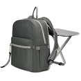 thumbnail image 1 of Graflsoa Sac à Dos Portable Extérieur avec Tabouret Pliant Intégré pour Camping, Randonnée et Événements Sportifs - Gris, 1 of 6