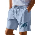 thumbnail image 3 of XINPING Beach Shorts for Men Lightweight Hawaiian Print Quick-Dry Spring Break Swim Trunks with Pockets Stretch Fabric Beach Wear, 3 of 5