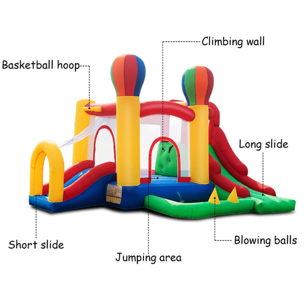 Aimee Lii Inflatable Moonwalk Jumper Bounce House with Carrying Bag, Bounce House for Kids 3-10