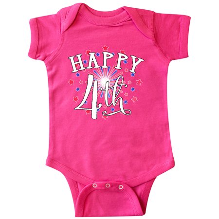 

Inktastic Happy 4th- Fourth of July firework Gift Baby Boy or Baby Girl Bodysuit