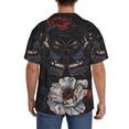 thumbnail image 3 of Kdxio Men's Hawaiian Shirt for Men Short Sleeve Shirt Midnight Butterfly Floral Dream Summer Casual Holiday Beach Button Down T-Shirts, 3 of 5