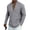 Dark Gray, variant on GrmtClth Mens Linen Shirt Long Sleeve Henley Shirts Casual Summer Beach Hippie Shirt Cotton Lightweight Collarless Top Dark Gray 3XL