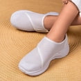 thumbnail image 5 of Duqingm Womens Loafers Comfortable Dressy Women's Sparkly Flats Shoes Shiny Mesh Loafers Shoes Soft Memory Foam Flats White,7, 5 of 7
