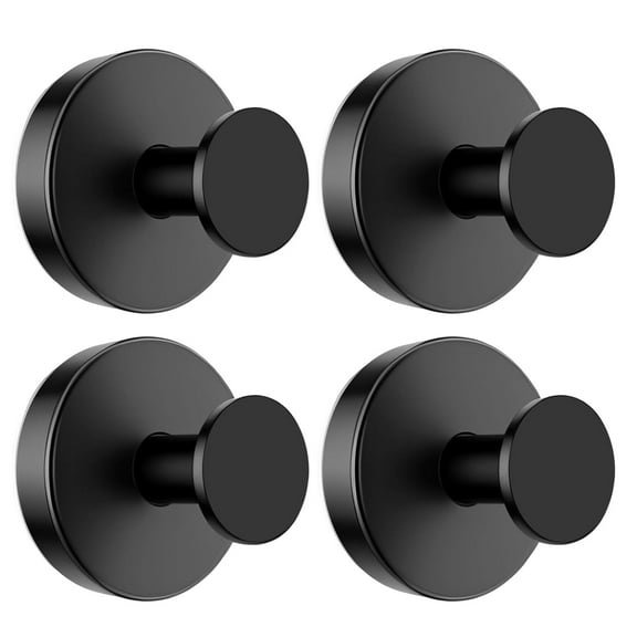 Suction Cup Hooks for Glass Window,Removable Shower Hooks for Inside Shower,Wreath Hanger for Front Door,4 Pack(Black)