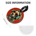 thumbnail image 5 of Retro Dog 2Pcs PU Leather Round Luggage Tags with Privacy Cover and Name ID Tag for Suitcase, Handbags, Backpacks, School Bags, 5 of 6